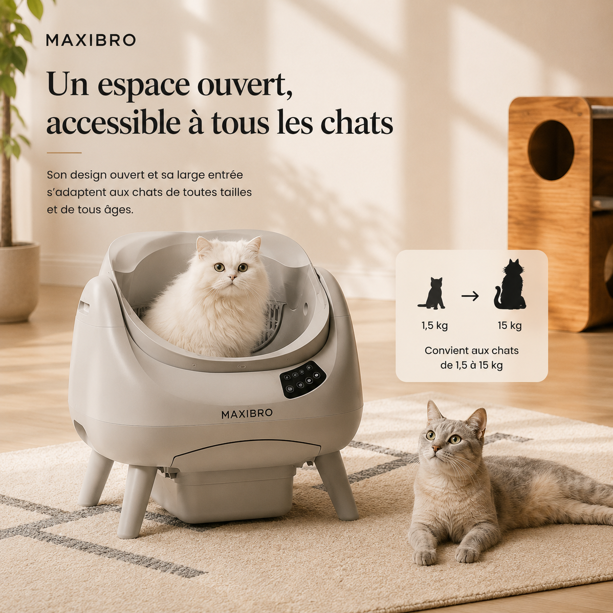 CATLINK Open-X Lite Open Top Self-cleaning Litter Box
