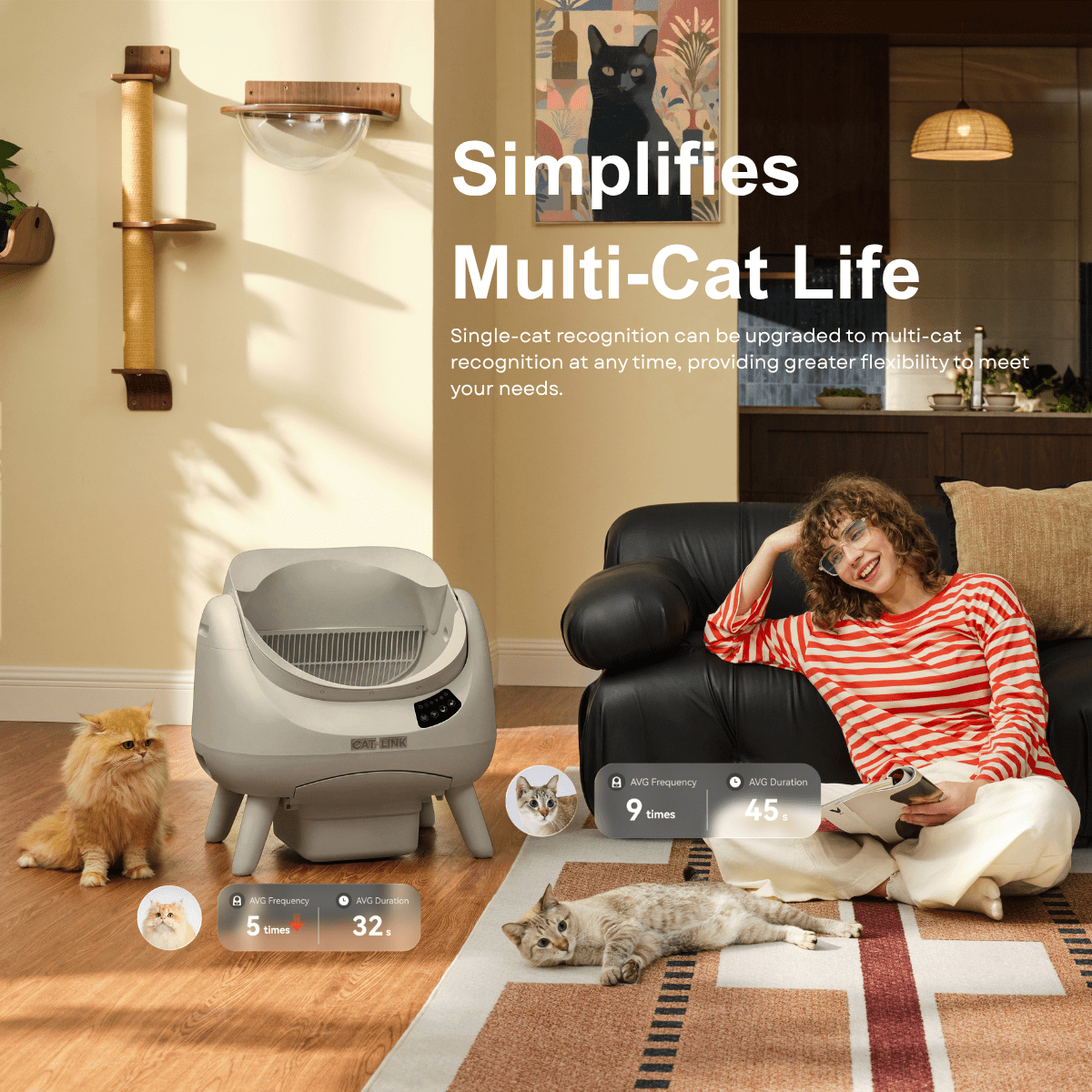 CATLINK Open-X Lite Open Top Self-cleaning Litter Box