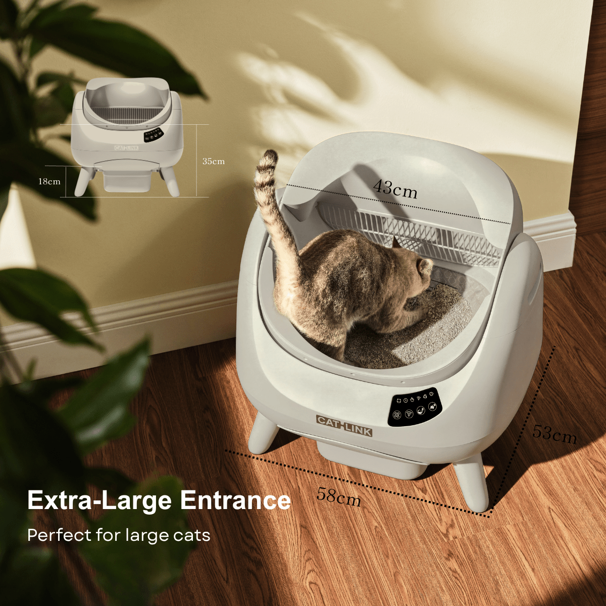 CATLINK Open-X Lite Open Top Self-cleaning Litter Box