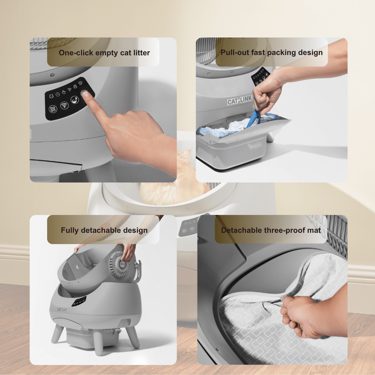 CATLINK Open-X Lite Open Top Self-cleaning Litter Box